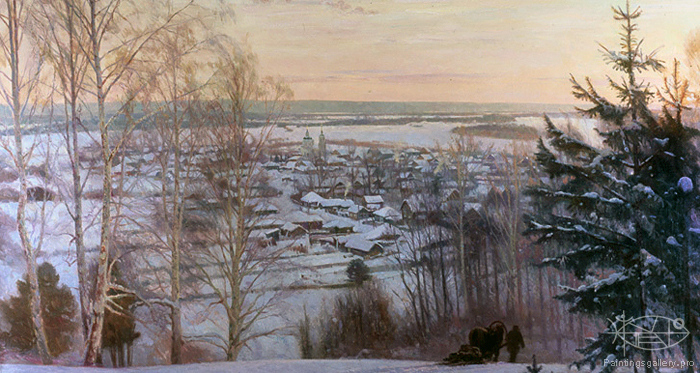 Wedernikow Boris - Winter in Russian Village